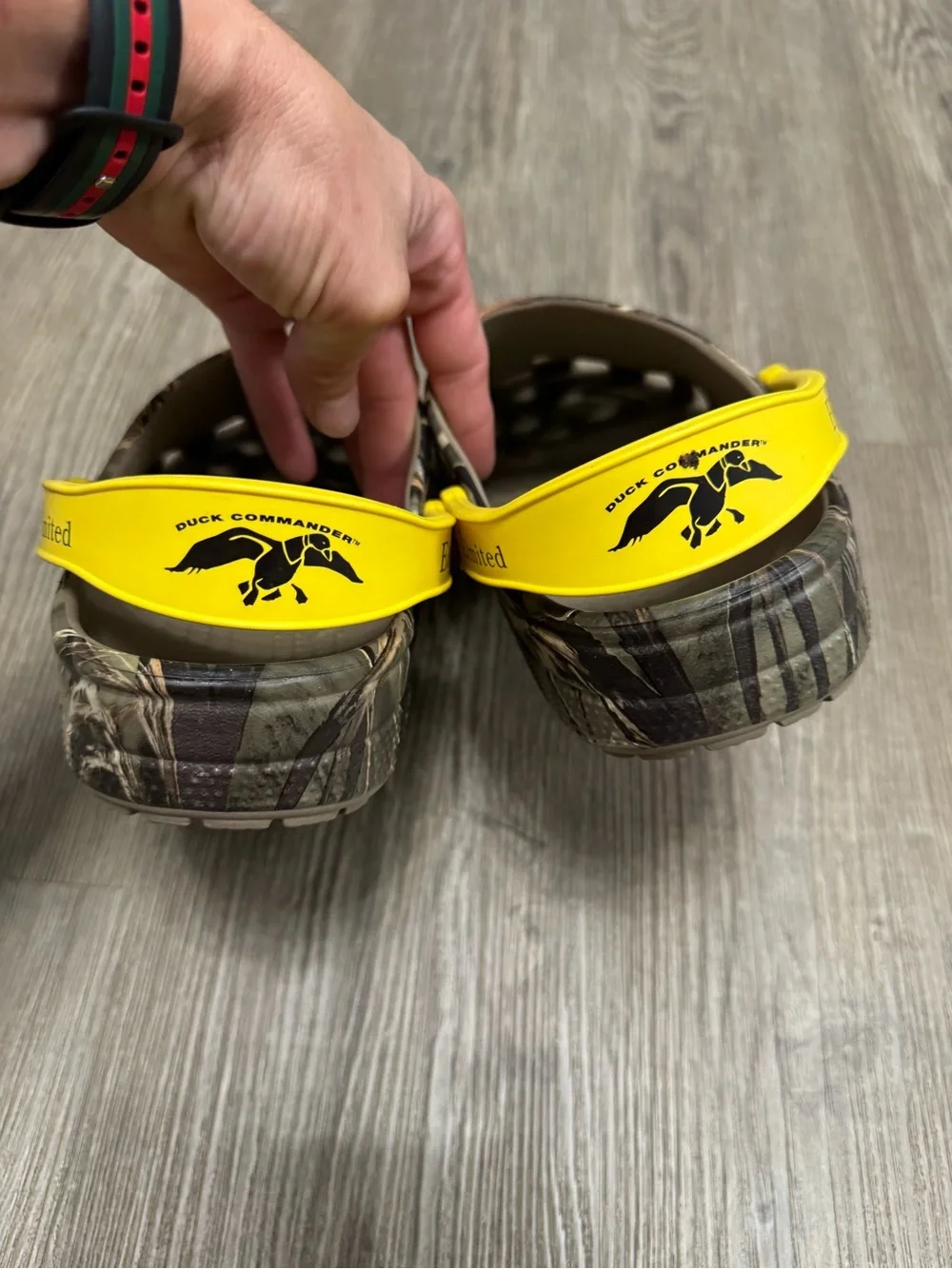 Crocs Duck Commander Camouflage Limited Edition Slides Shoes Mens Size 9